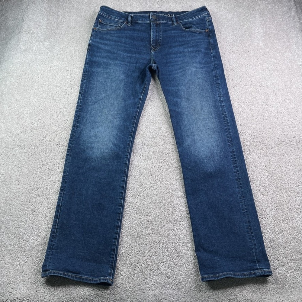 American Eagle Jeans Mens 36x34 Blue Original Bootcut Airflex Stretch Denim